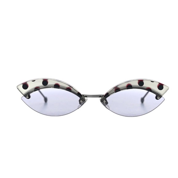 Fendi Defender Butterfly Polka Dot Sunglasses FF 0370/S Purple